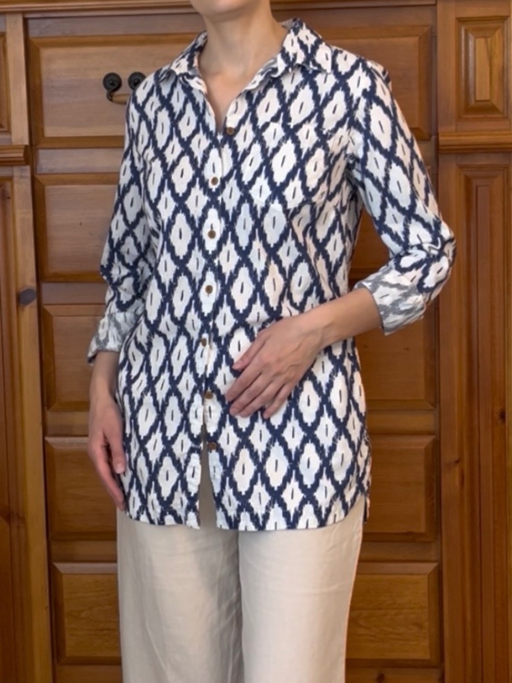 Duluth Trading Women’s Button Down Shirt Cover Up Sz XS Hemp Cotton Blend